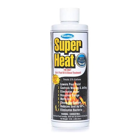 Comstar Intl Super Heat Fuel Oil & Diesel Treatment, 8 In 1, 8 Oz. 60-129*